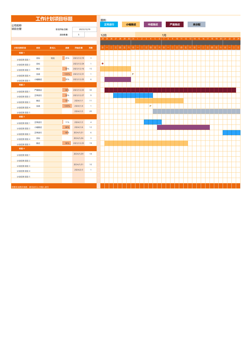 工作计划甘特图.xlsx 第1页
