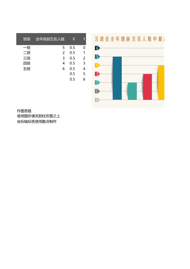 多彩柱形Excel文档.xlsx 第1页