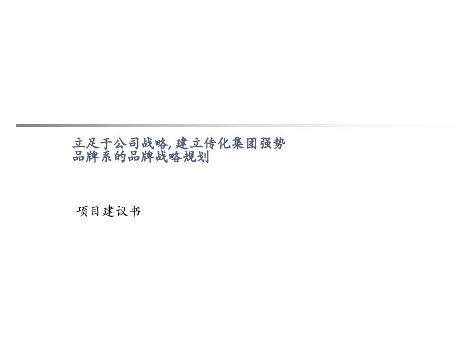 XX集团品牌规划建议书(1).ppt 第1页