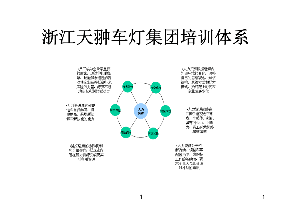 浙江天翀车灯集团培训体系.ppt 第1页