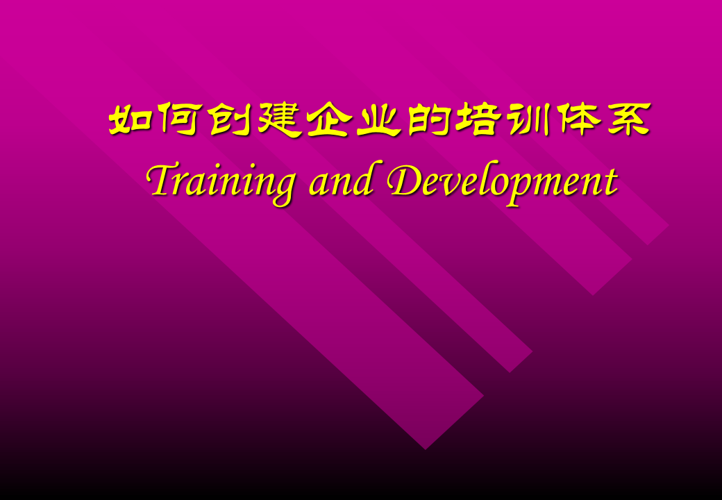 如何创建企业的培训体系.PPT 第1页