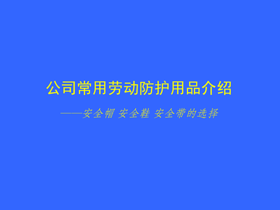【24】个人劳动防护用品的使用和维护安全培训.ppt 第2页