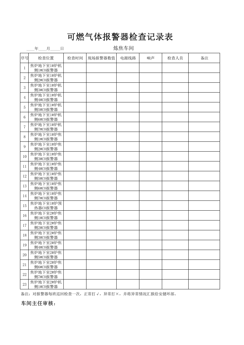 可燃气体报警器检查记录表.xls 第3页