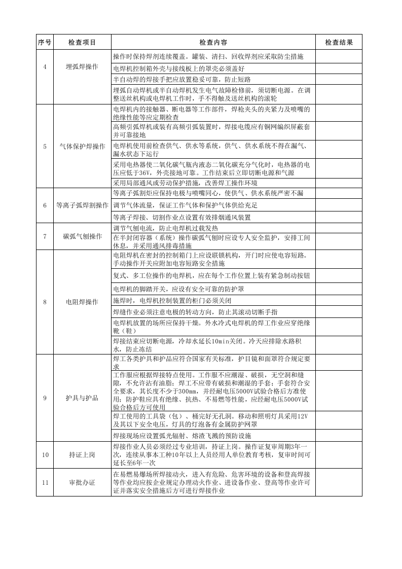 电焊作业安全检查表.xls 第2页
