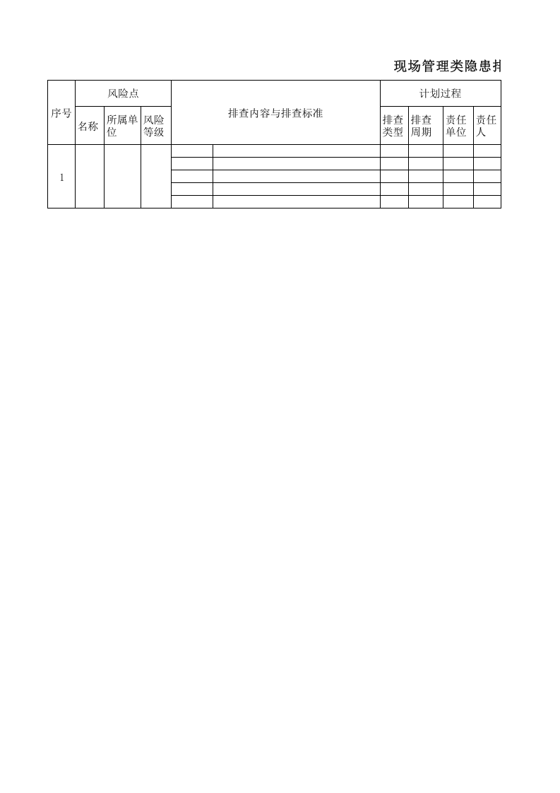 附录B：冶金行业职业病隐患排查治理记录表.xls 第1页