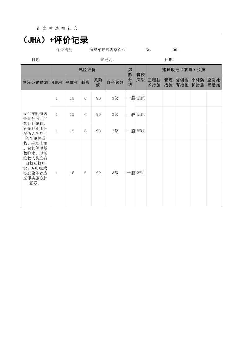 附件E.1 造纸及纸制品企业工作危害分析（JHA）评价记录（制浆）.xls 第2页