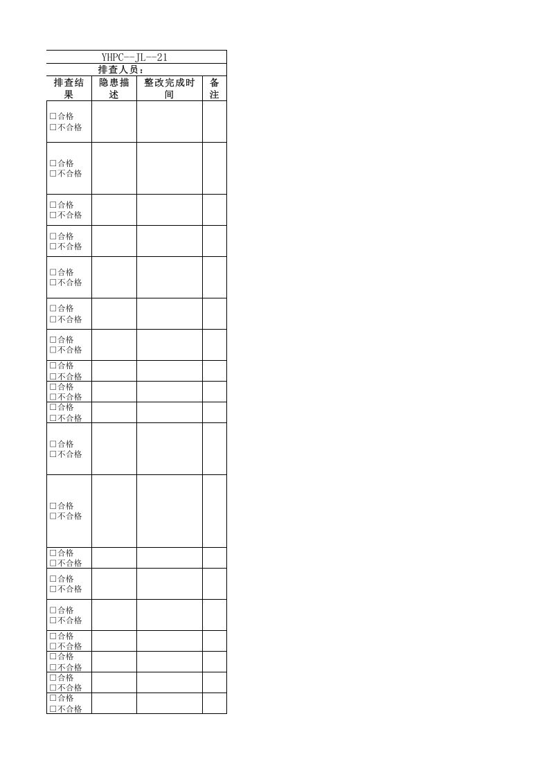 起重机械操作工隐患排查清单.xlsx 第3页