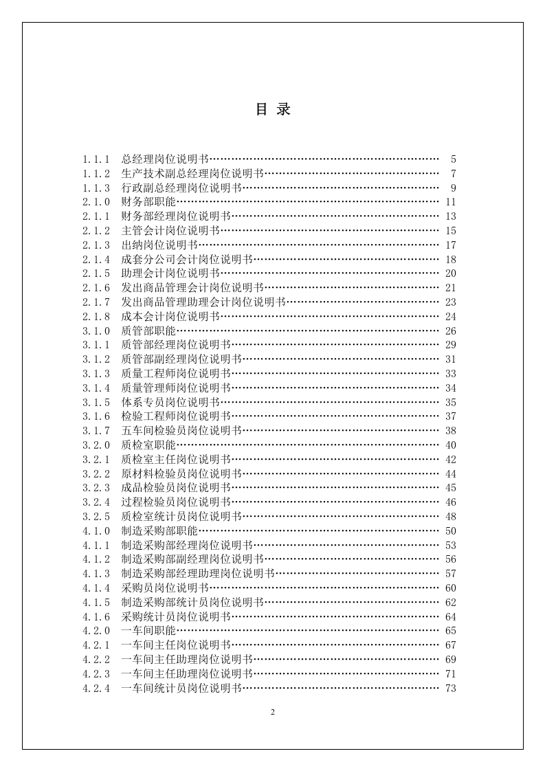 公司部门职能及岗位说明书.docx 第2页