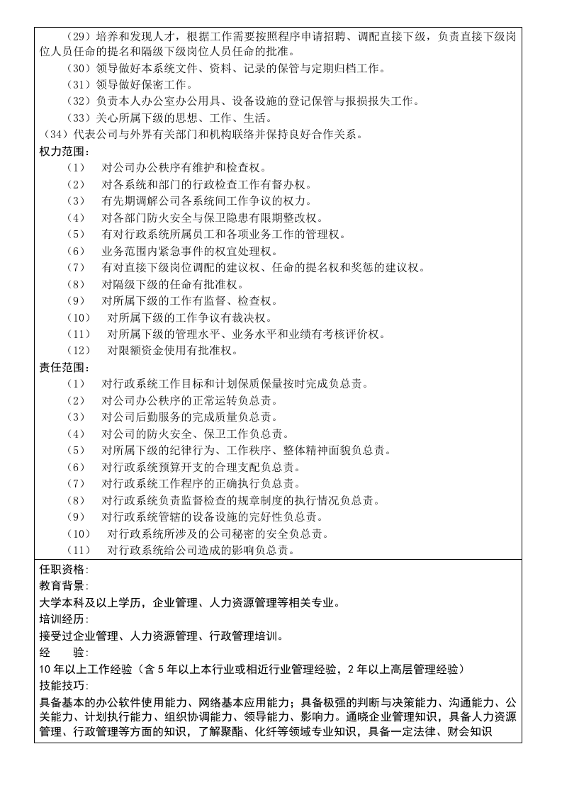 行政总监岗位说明书.doc 第2页