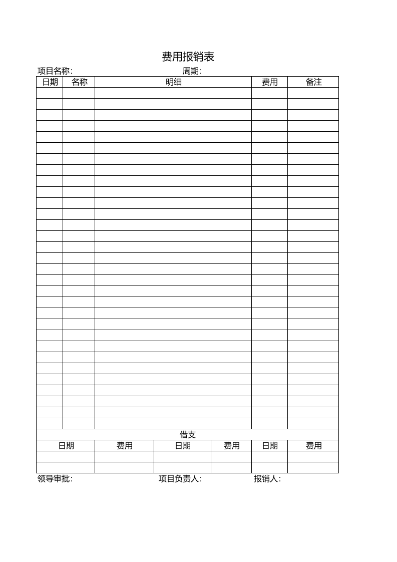 费用报销表_30.xls 第1页