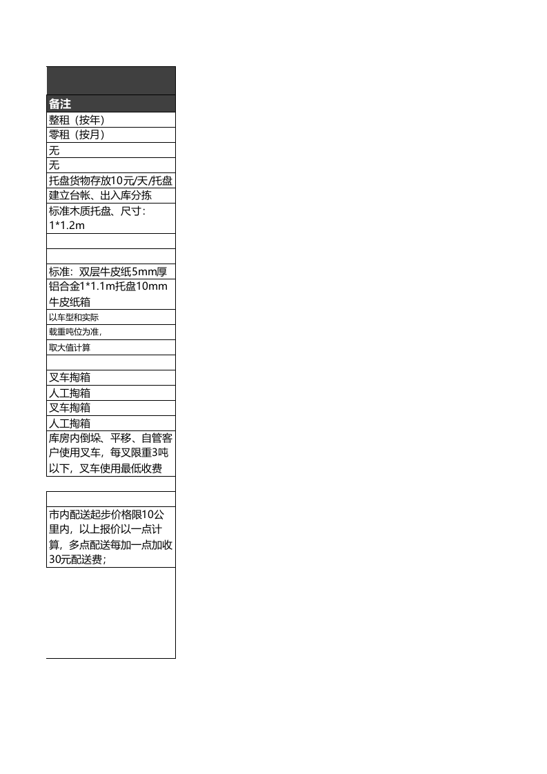 报价单excel模板 (3).xls 第2页
