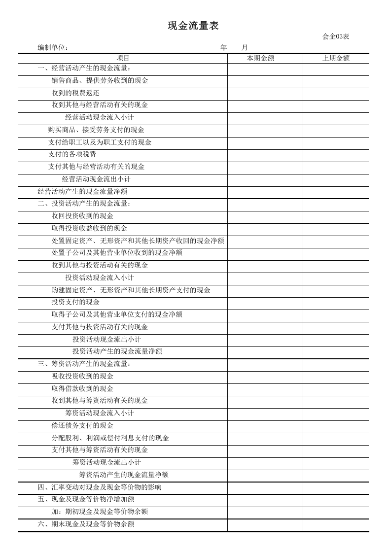 现金流量账.xls 第1页