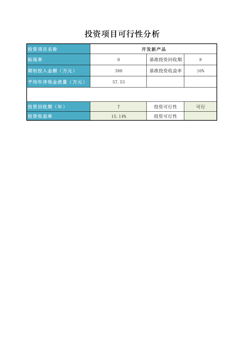 企业投资决策.xlsx 第1页