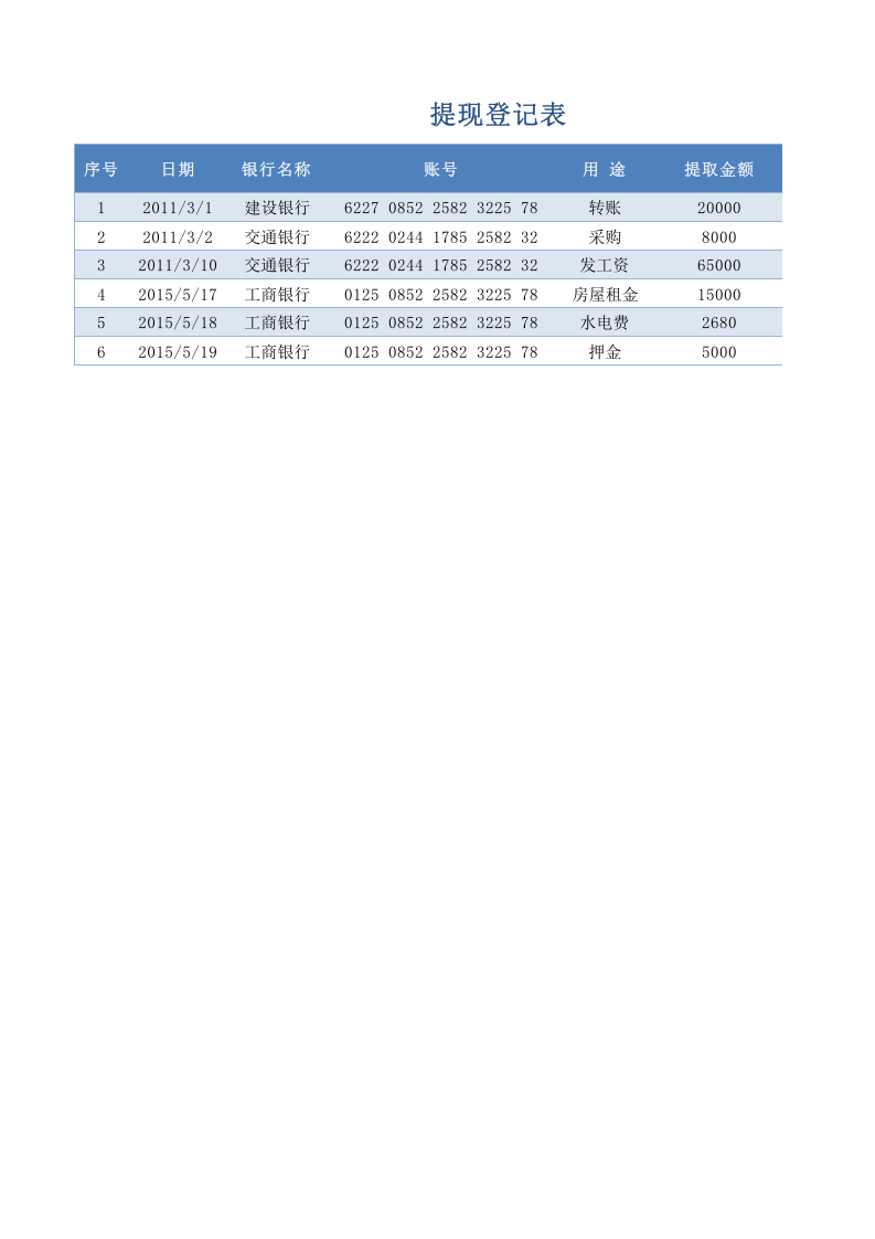 现金登记.xlsx 第1页