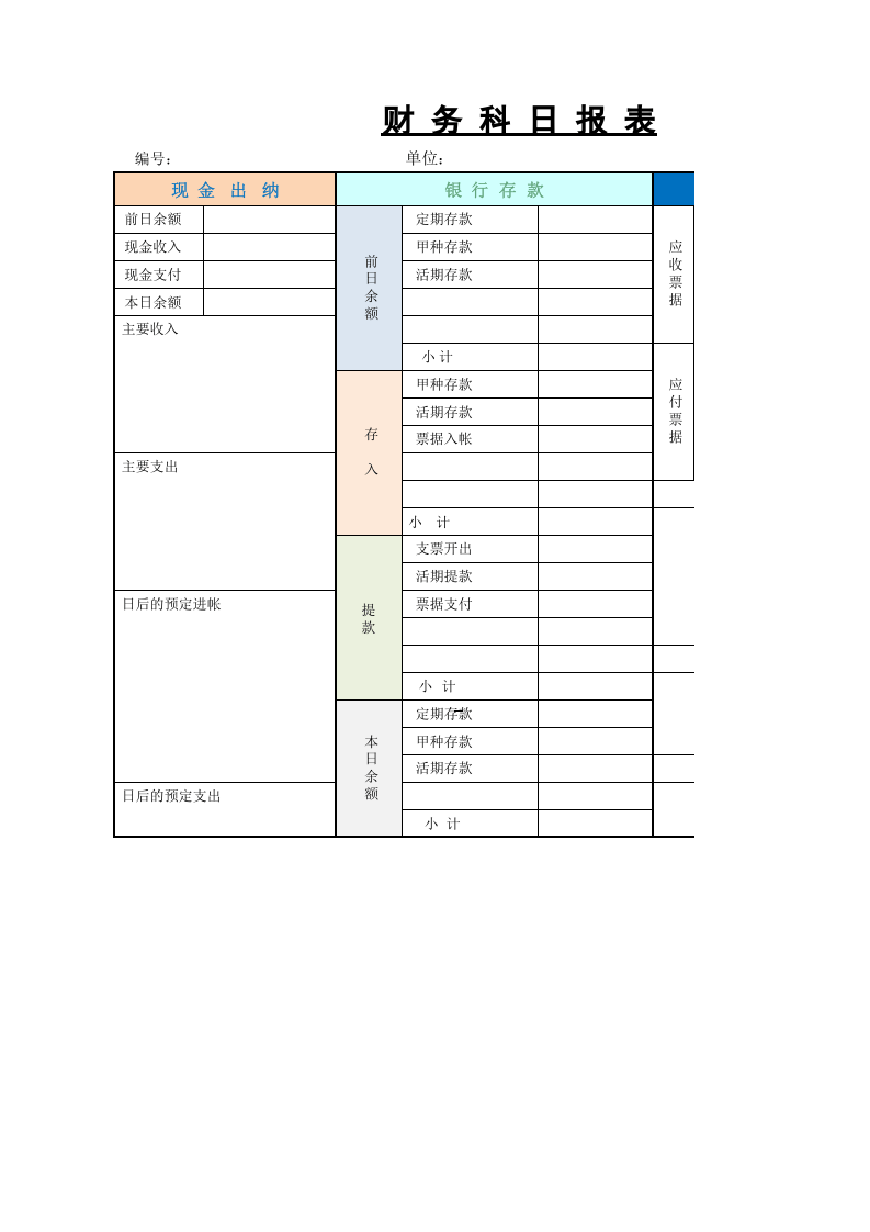 04-【现金管理】-06-财务科目日报表.xlsx 第1页