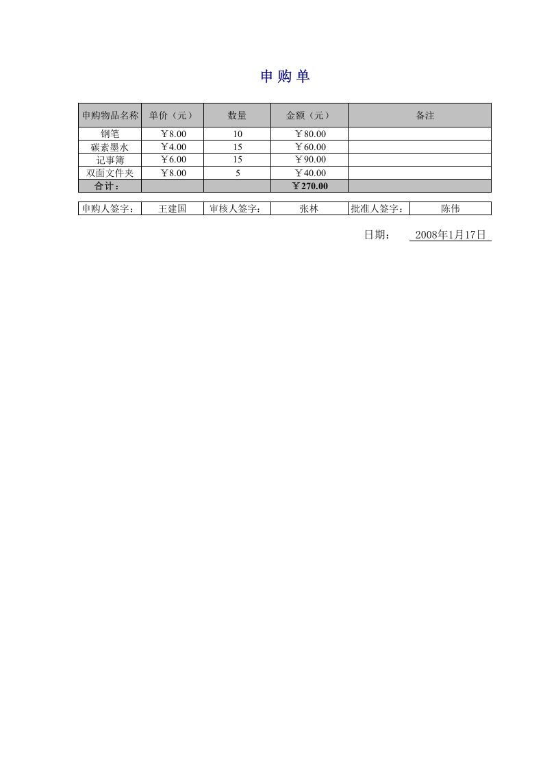 申购单.xlsx 第1页