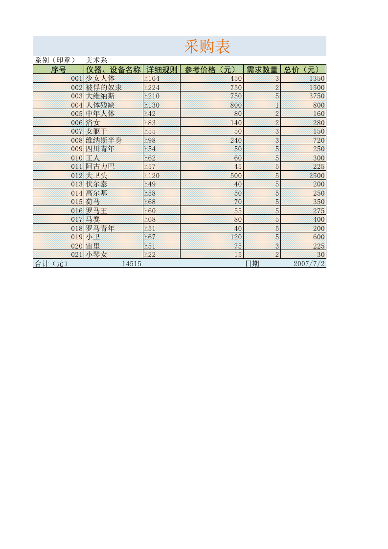 采购表.xlsx 第1页