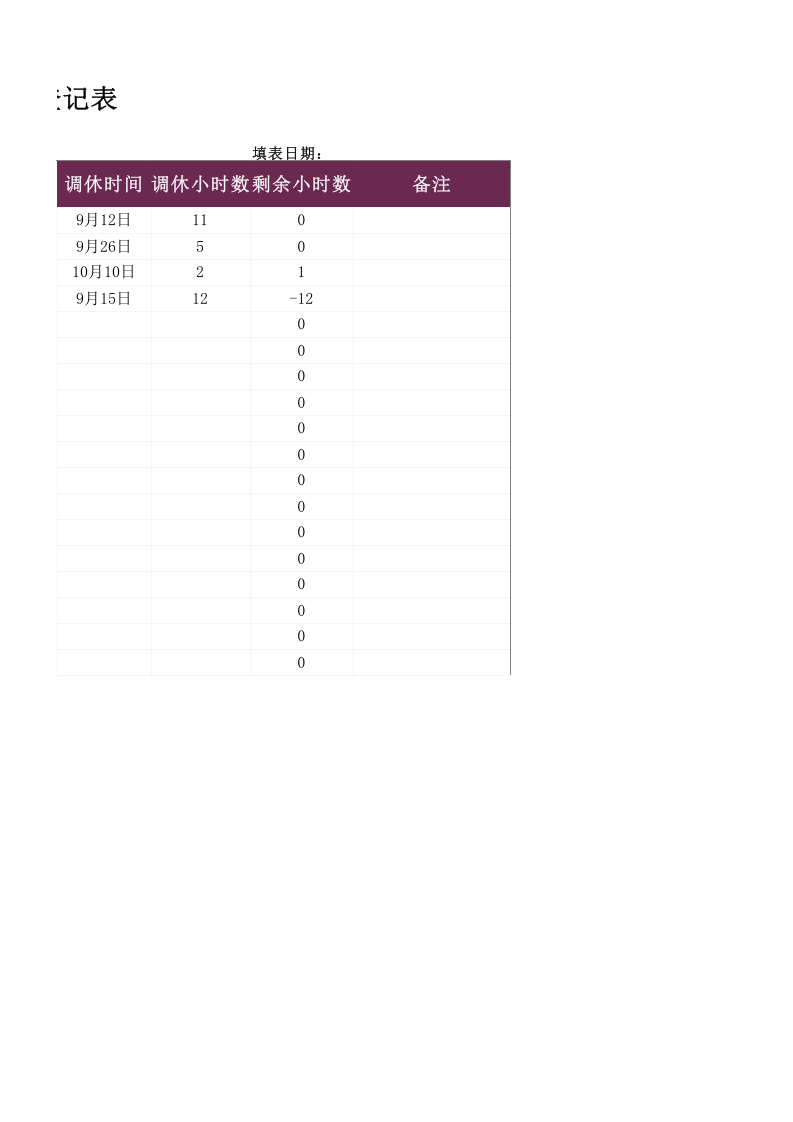 05-【加班】-02-员工加班调休登记表.xlsx 第2页