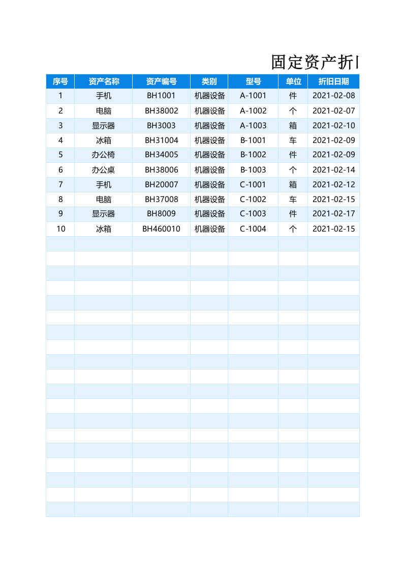 09-【折旧】-02-固定资产折旧及分析.xlsx 第1页