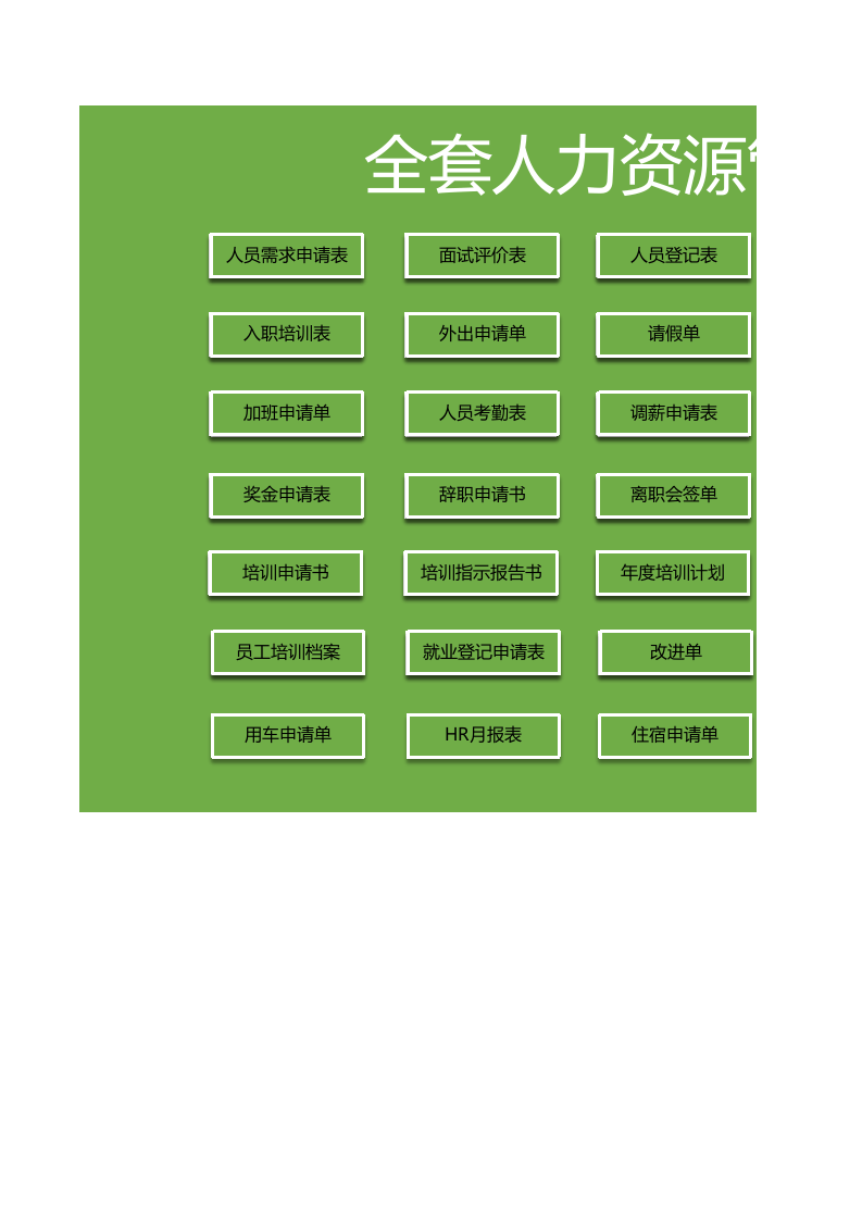 全套人力资源表格管理系统.xls 第1页