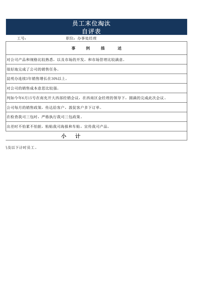 员工末位淘汰考评表.xls 第2页