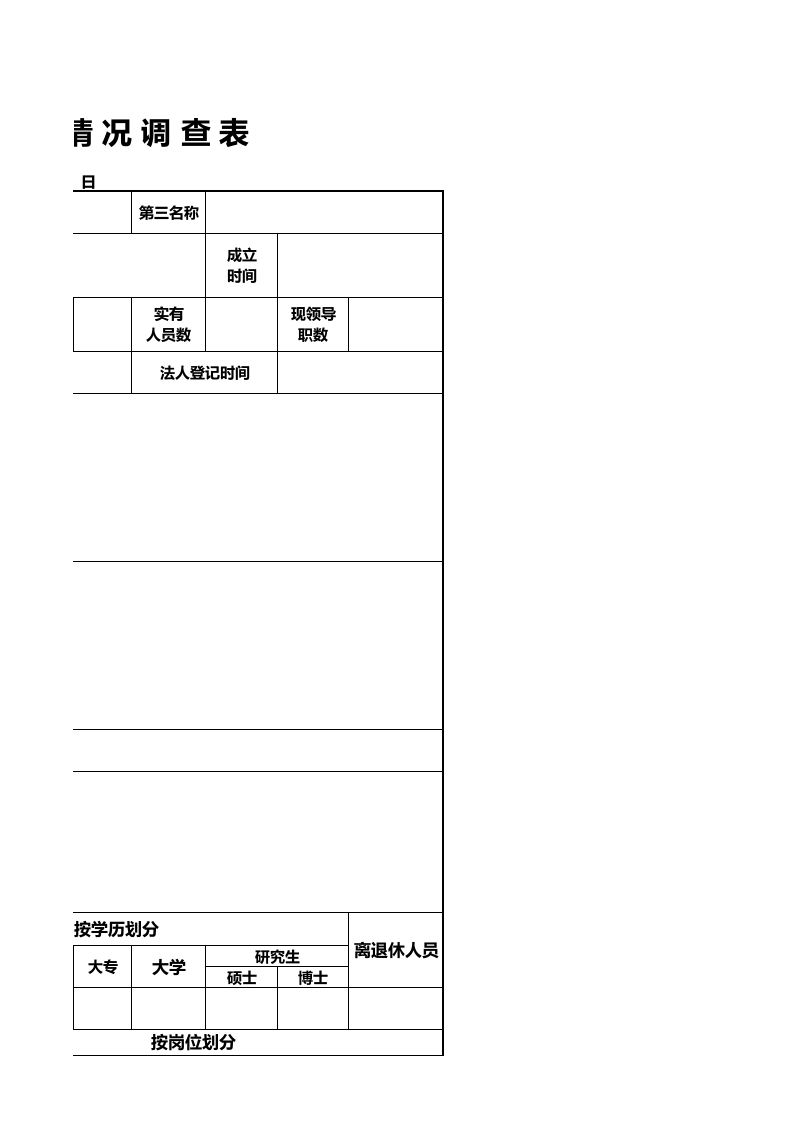 事业单位机构编制基本情况调查表格.xls 第3页
