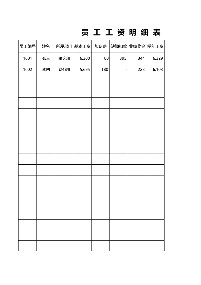 员工工资明细表.xlsx 第1页