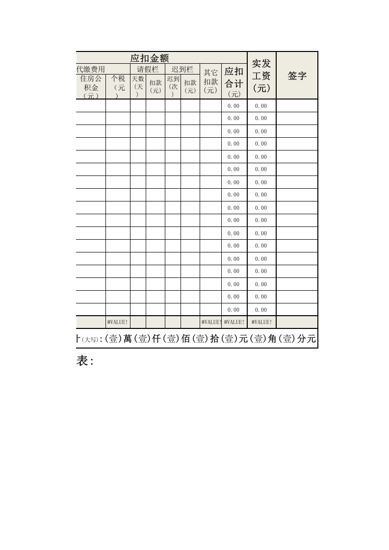 标准工资表模板.xls 第2页