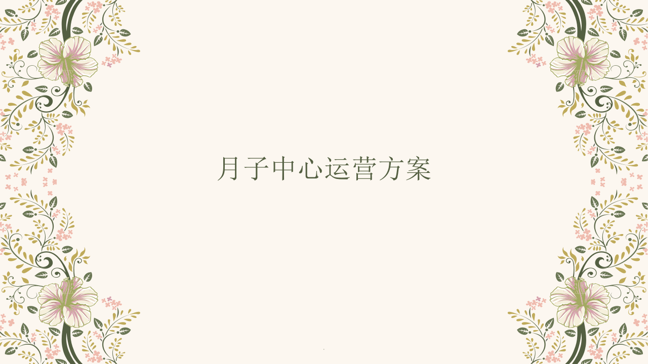 (精品文档)月子会所运营方案课件.pptx 第1页