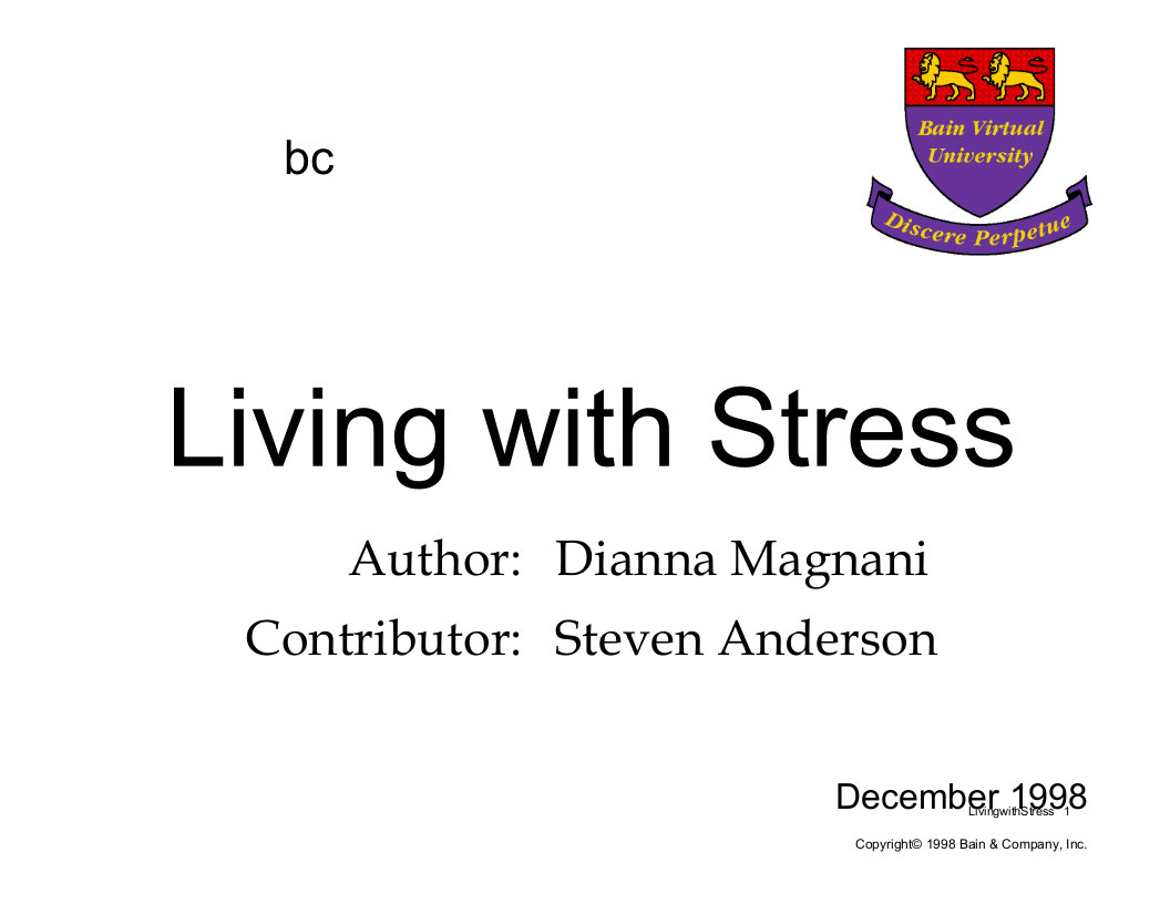 工作态度-LivingwithStress.ppt 第1页