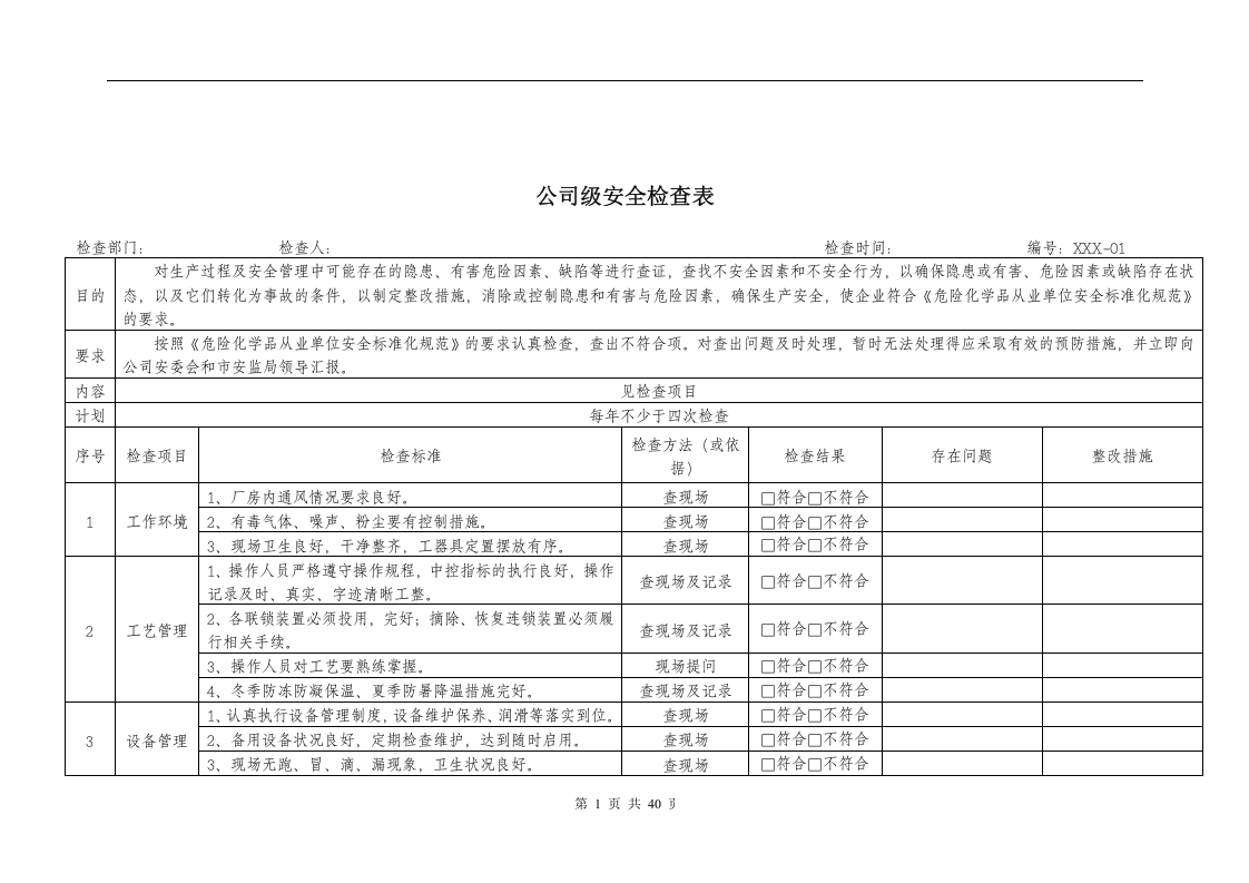 安全检查表汇总（全套40页）.doc 第2页