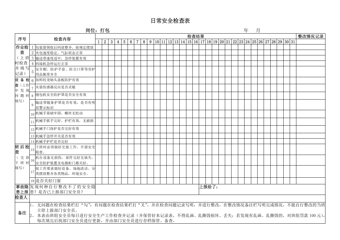 1.日常检查表-叉车.doc 第2页