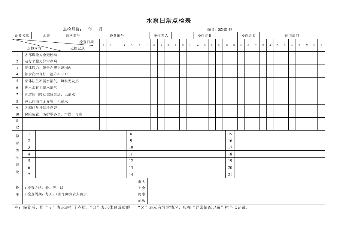 51.水泵日常点检表.doc 第1页