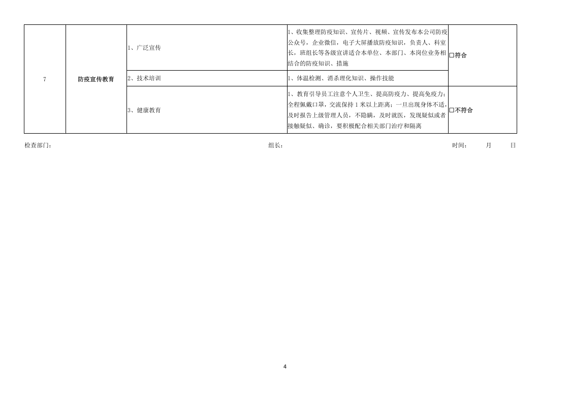 公司疫情防控措施专项检查表.docx 第4页