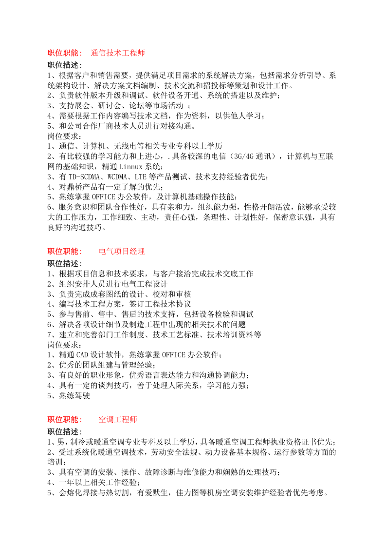 工程类岗位职责.doc 第1页