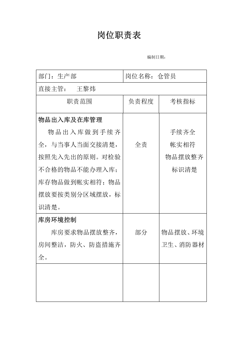 仓管员岗位职责.doc 第1页