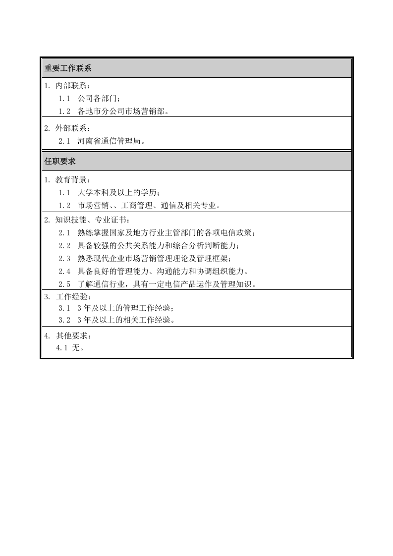业务管理部经理职位说明书.doc 第2页