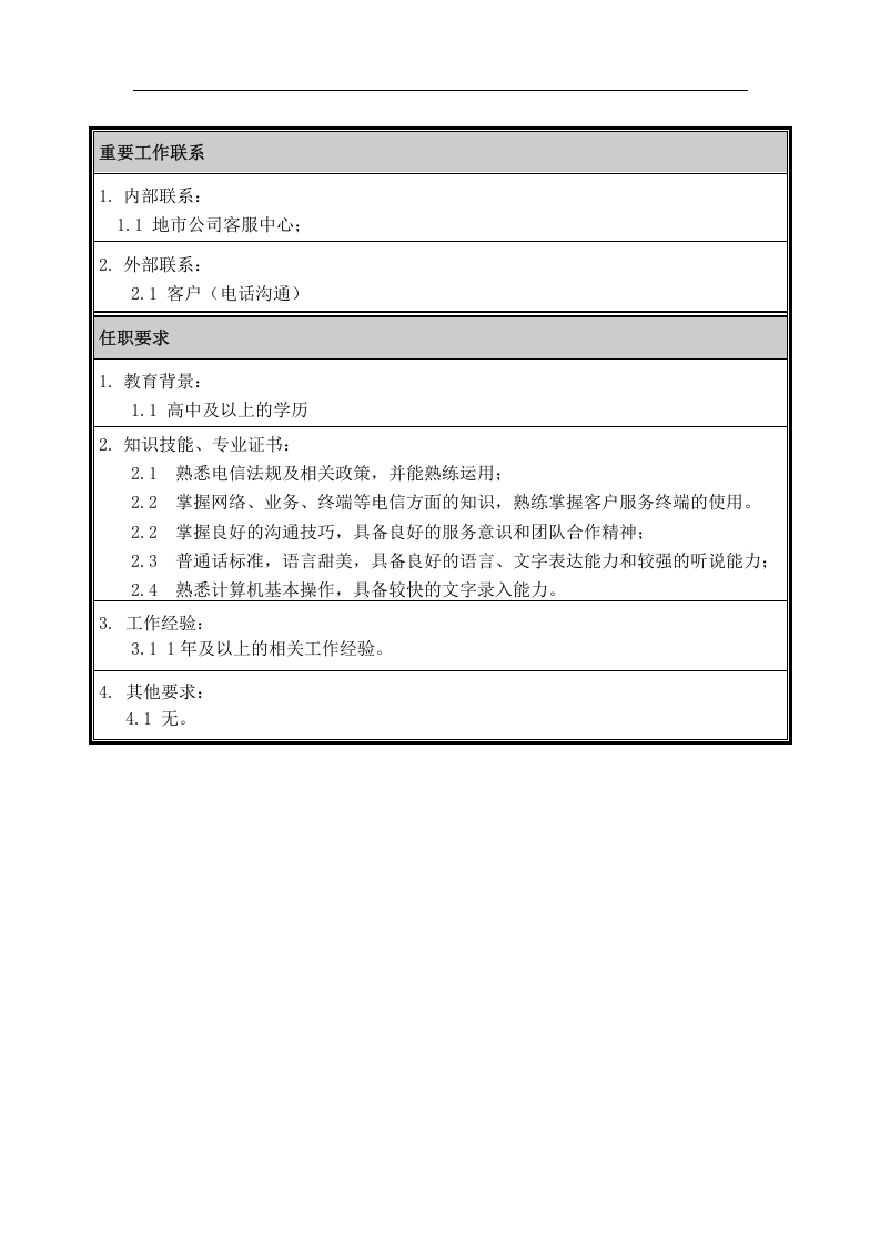 客服中心座席代表职位说明书.doc 第2页
