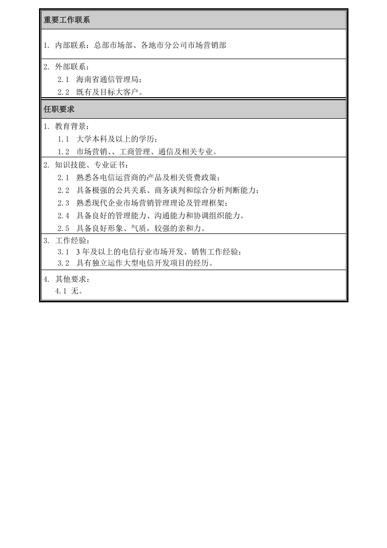 大客户部经理职位说明书.doc 第2页