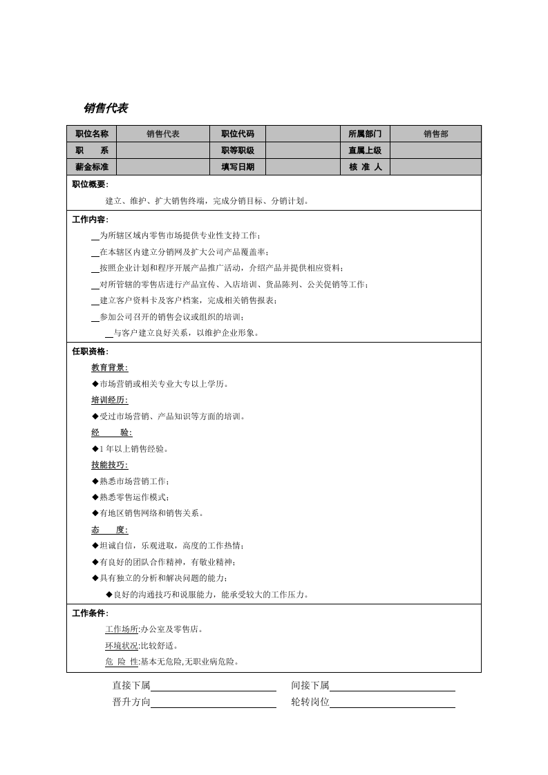 销售代表.doc 第1页