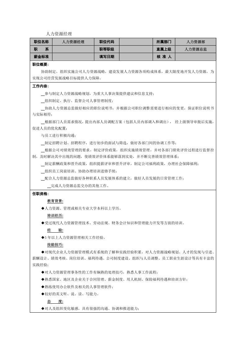 人力资源经理.doc 第1页