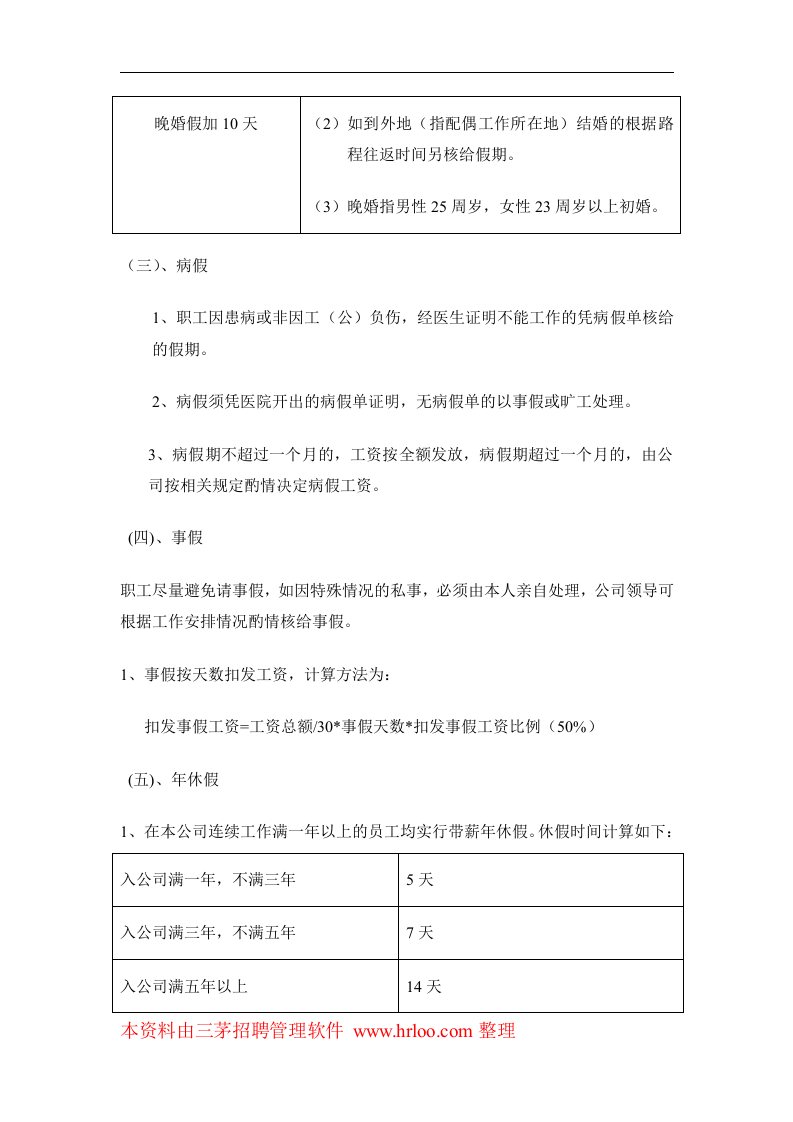 考勤管理规定.doc 第3页