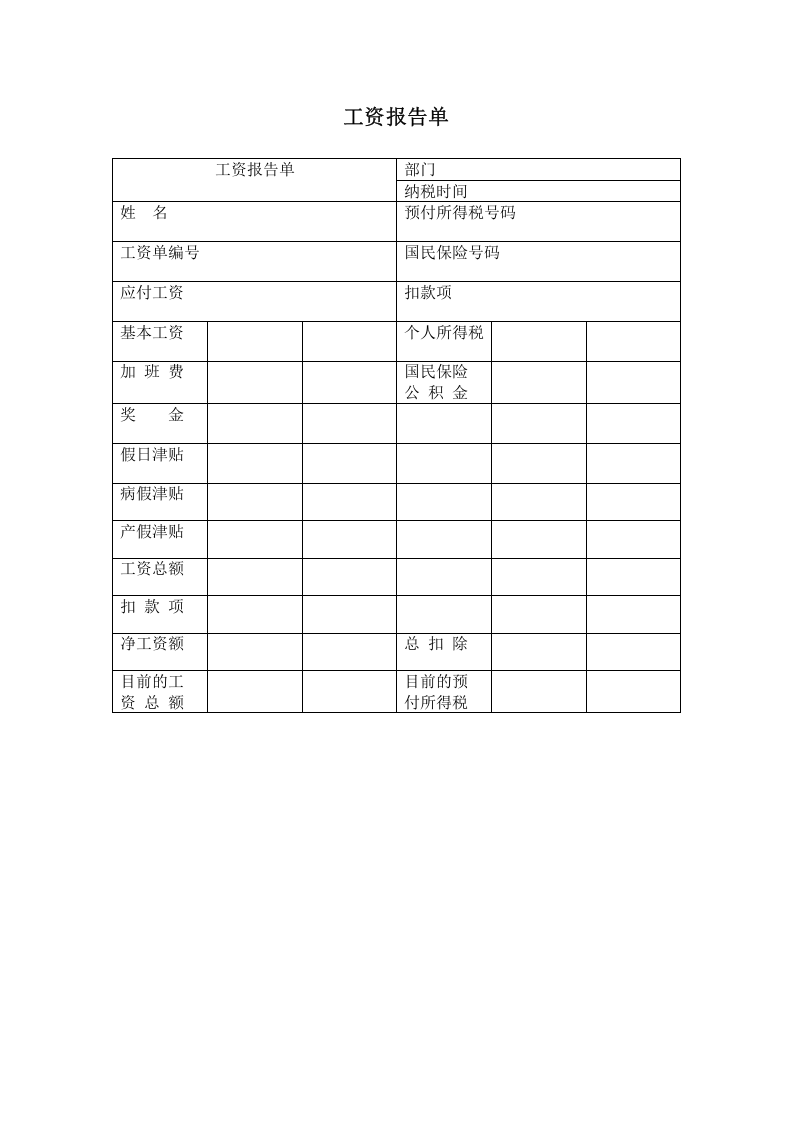 工资报告单.doc 第1页