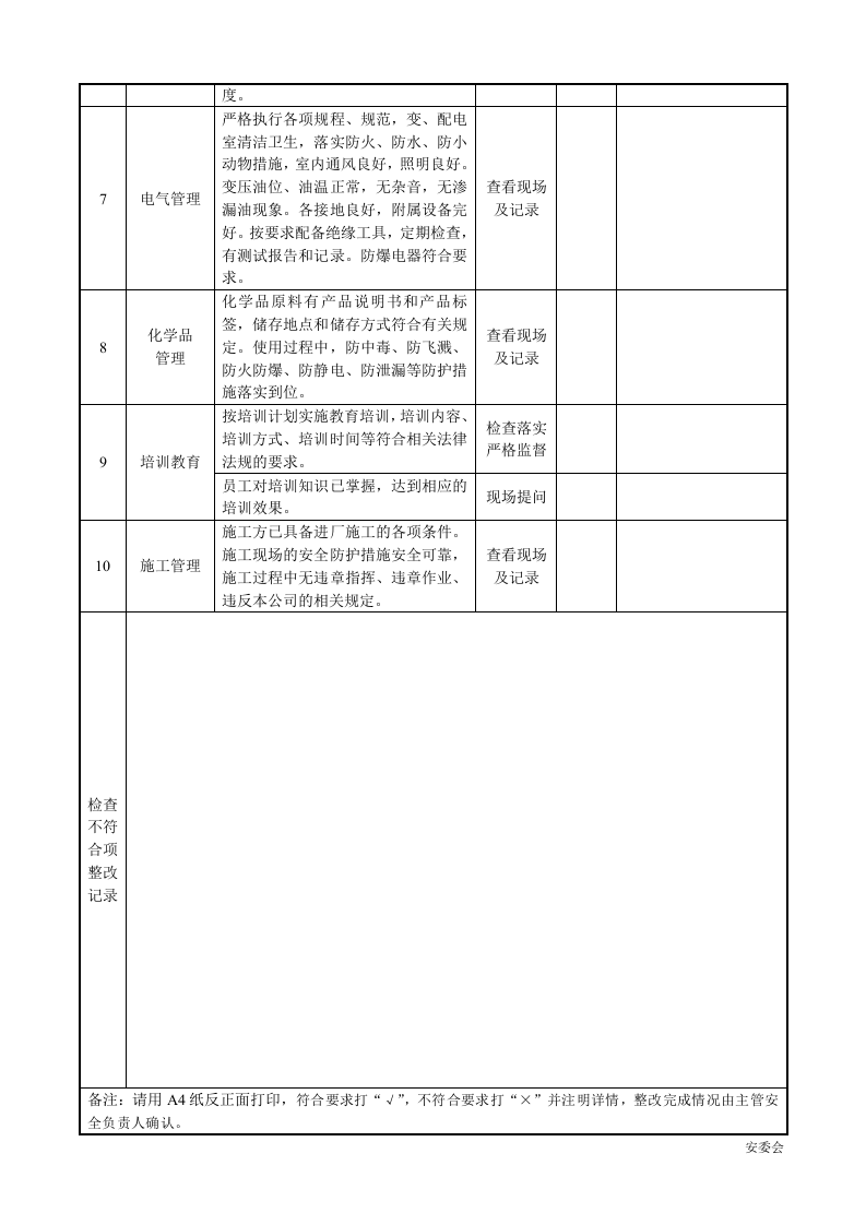 企业各部门安全检查表（精修版）.doc 第4页