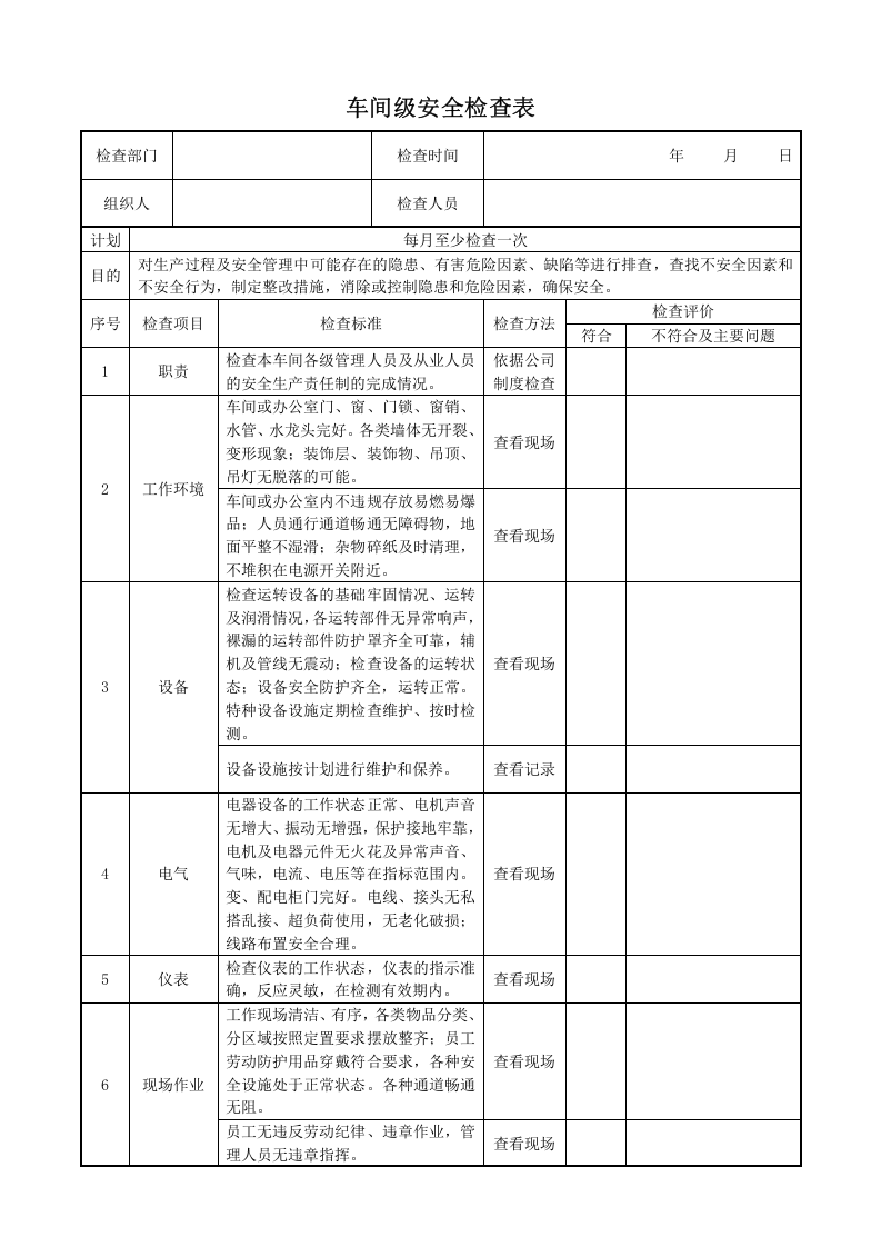 企业各部门安全检查表（精修版）.doc 第5页