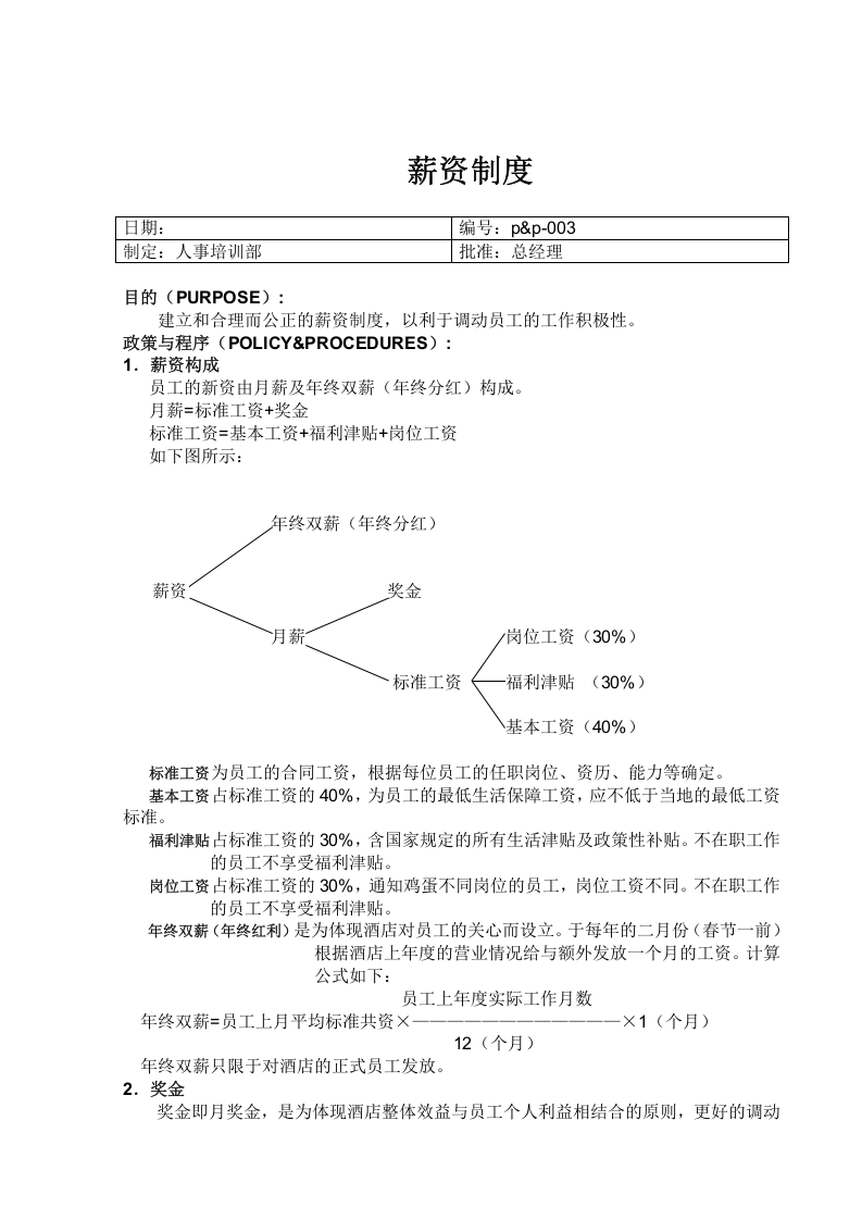 薪资制度.DOC 第1页