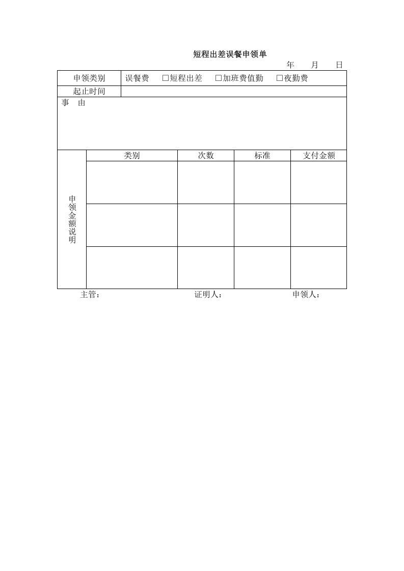 短程出差误餐申领单.doc 第1页