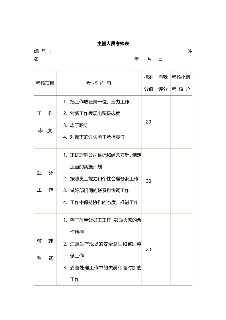 主管人员考核表.docx 第1页