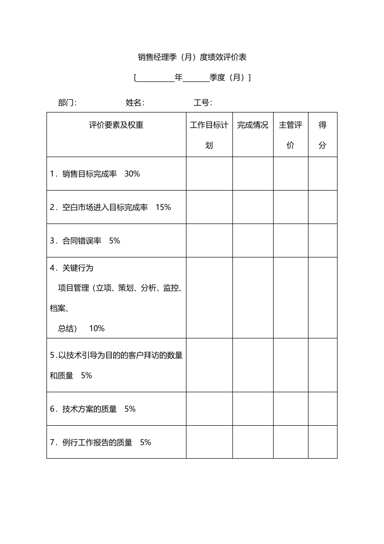销售经理季（月）度绩效评价表.doc 第1页