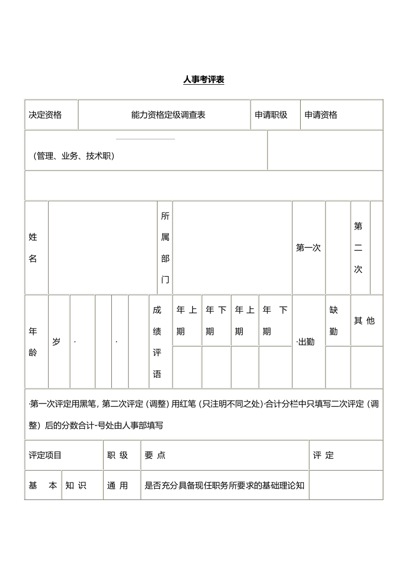 人事考评表 (3).docx 第1页